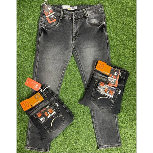 Mens Slim Fit Grey Denim Jeans