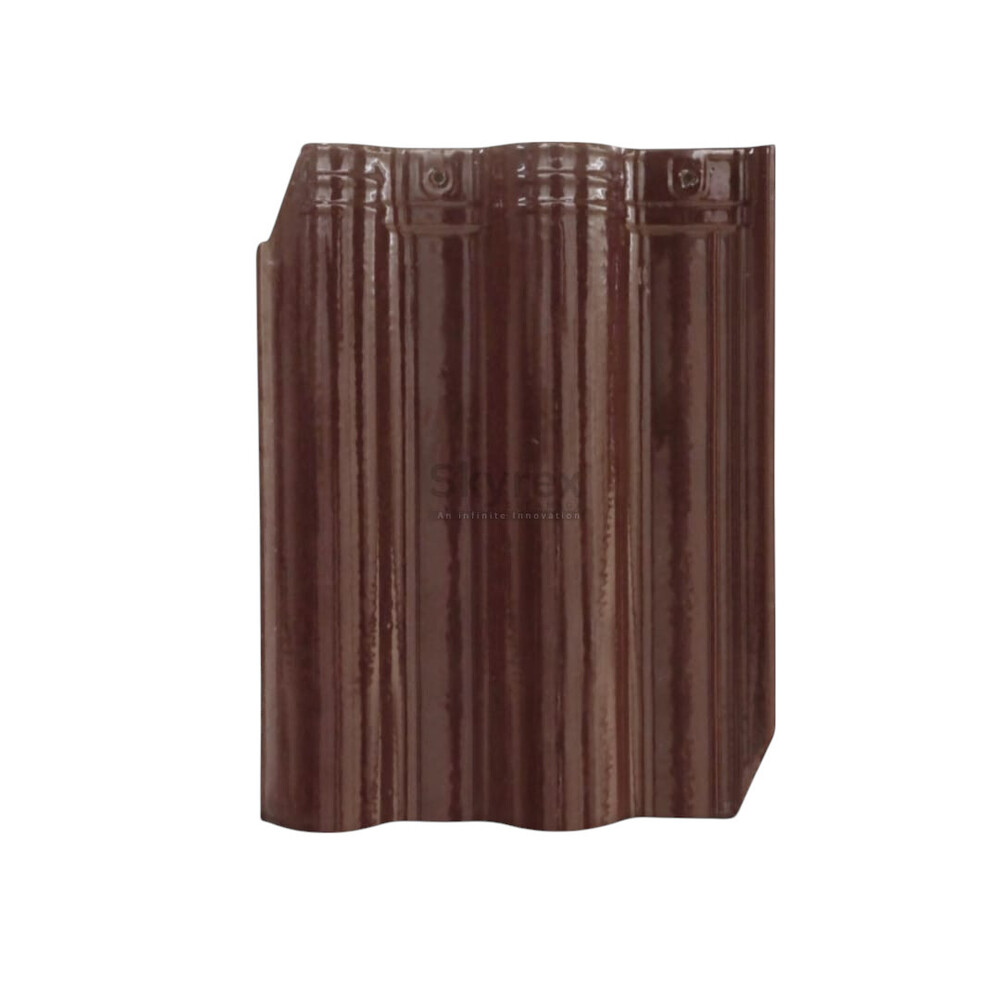 Coffe Color Ceramic Glazed Roofing Tile