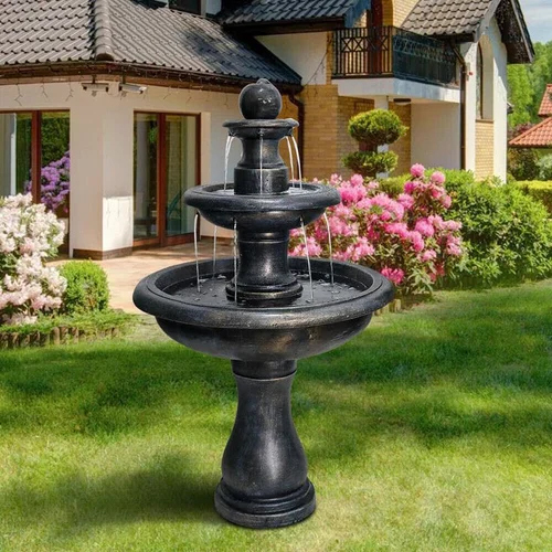 Black Marble Garden Fountain