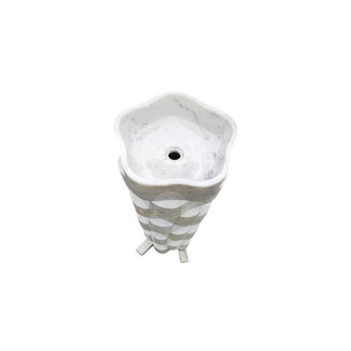 Floor Mounted Marble Pedestal Wash Basin