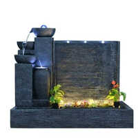 5 Feet Marble Wall Fountain - Color: Black