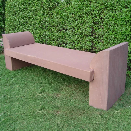 Stone Garden Seating Bench - Color: Brown