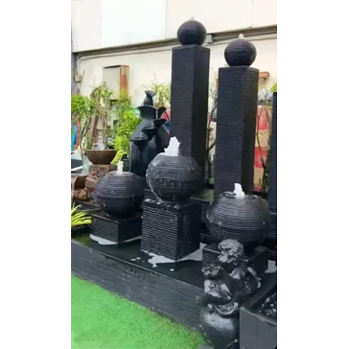 Black Marble Ball Fountain