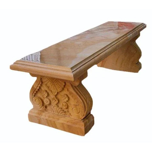 Brown Marble Seating Bench - Design: Modern
