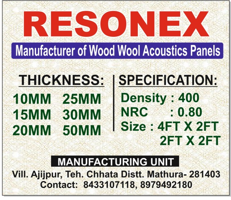 Wood Wool Panel - Color: As Per Availability