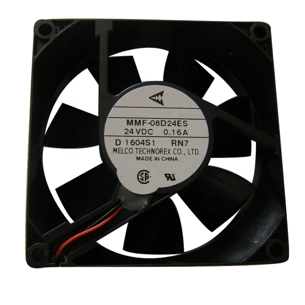 Mitsubishi Mmf-08d24es-rn7 24v Dc 0.16a 8cm Ball Bearing 80x80x25mm 8025 Radiator Inverter Axial Cooling Fan - Color: Black