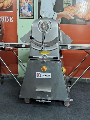 Dough Sheeter Machine - Stainless Steel, Up to 4 Kg Capacity, Silver Finish | Fully Automatic, 1-2 HP Electric Motor, 220-280 Volt, 1-Year Warranty