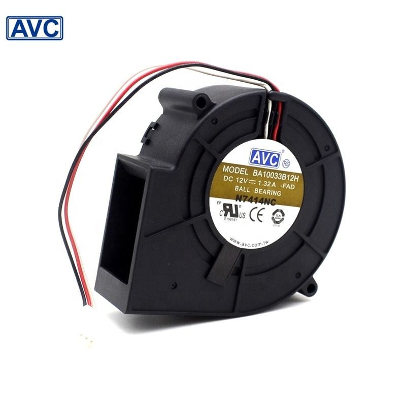 BA10033B12H 97x33mm 12V DC 1.32A 15.84W 4 Wires 4 Pin PWM 35cfm 4000RPM Server Grill Blower Centrifugal Cooling Fan
