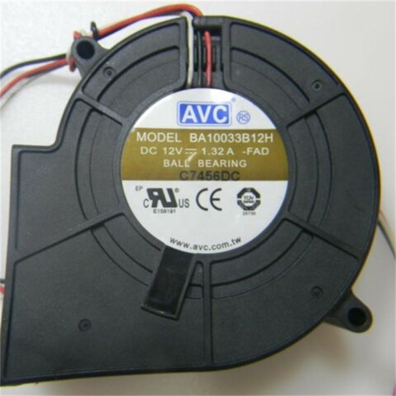 BA10033B12H 97x33mm 12V DC 1.32A 15.84W 4 Wires 4 Pin PWM 35cfm 4000RPM Server Grill Blower Centrifugal Cooling Fan