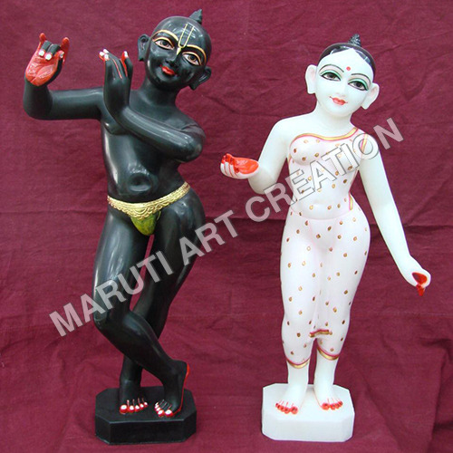 Radha Krishna Statue - Multicolor, Various Sizes | High Quality, Polished Finish, Ideal for Religious Activities, Warranty Included