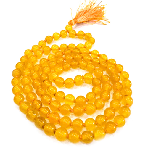 Yellow Agate Hakik Mala