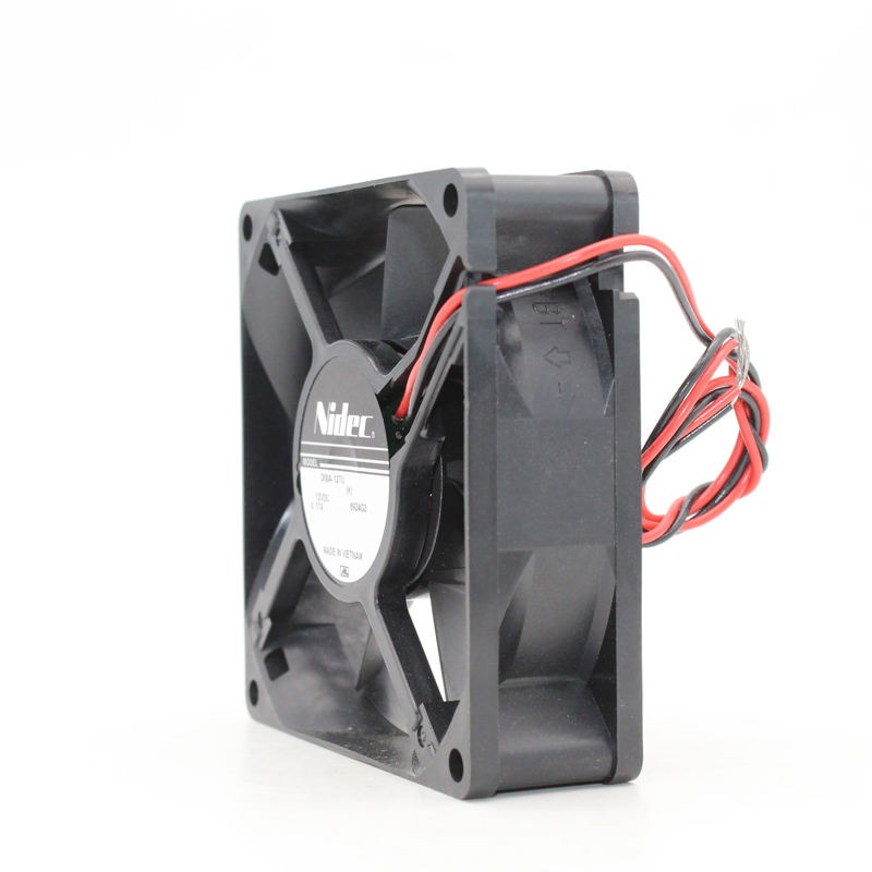 NIDEC D08A-12TU 80X80X25mm 8025 8cm 12V DC 0.19A 2.28W 3400RPM 42CFM Ball Bearing Silent Power Axial Cooling Fan
