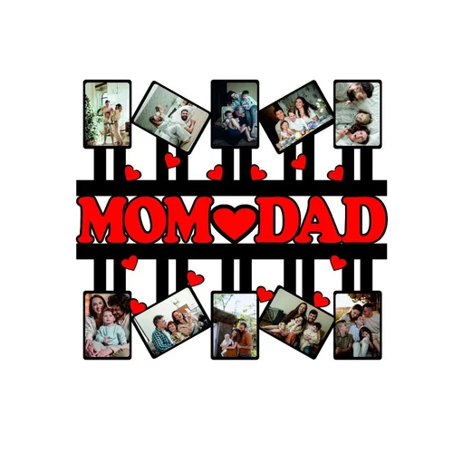 PPSF91 Mom And Dad Personalized Sublimation Photo Frames