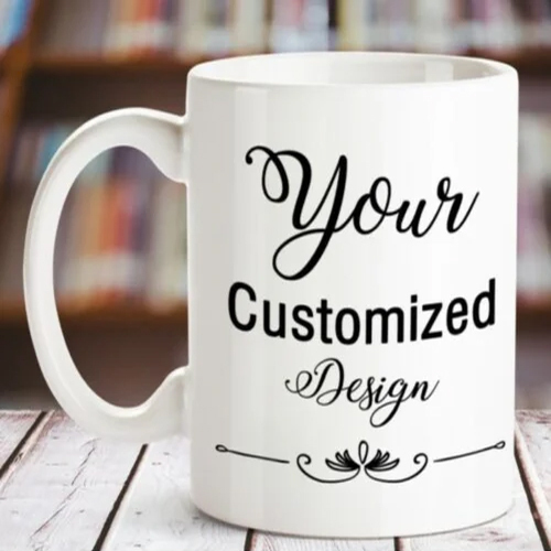 White Custom Printed Ceramic Coffee Mug