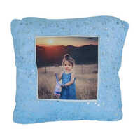 Sublimation Star Fur Cushion - Color: Blue