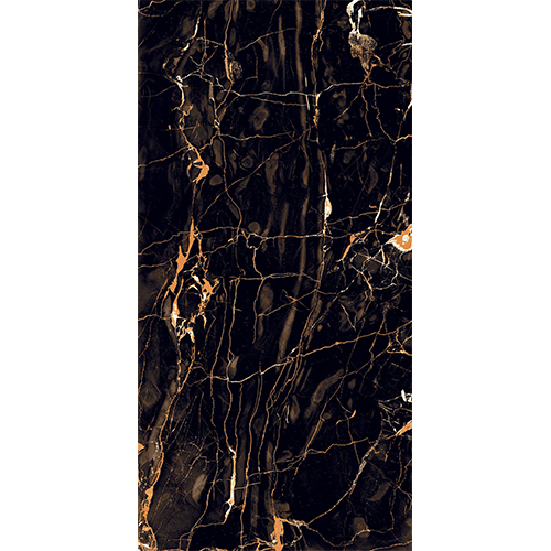 Bergama Black 600x1200 MM Super High Gloss Porcelain Tile