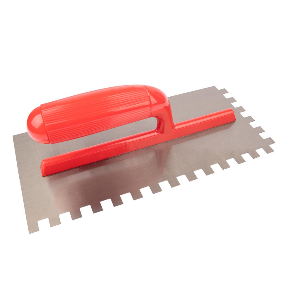 Facile 8 Mm Tile Adhesive Notch Trowel - Color: Red Color Silver