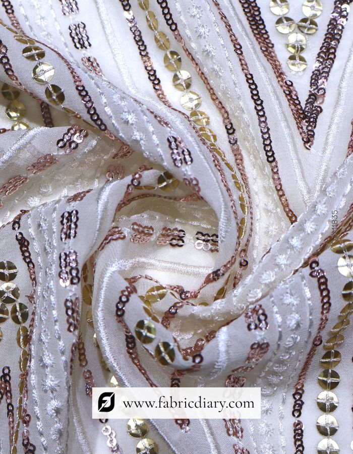 Luxurious Sequins Fabric for Red Carpet and Evening Wear