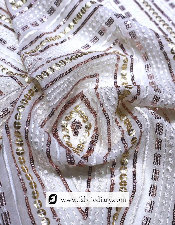 Luxurious Sequins Fabric for Red Carpet and Evening Wear