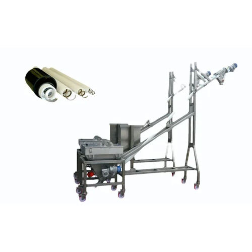 Inclined Screw Conveyor - Color: Grey