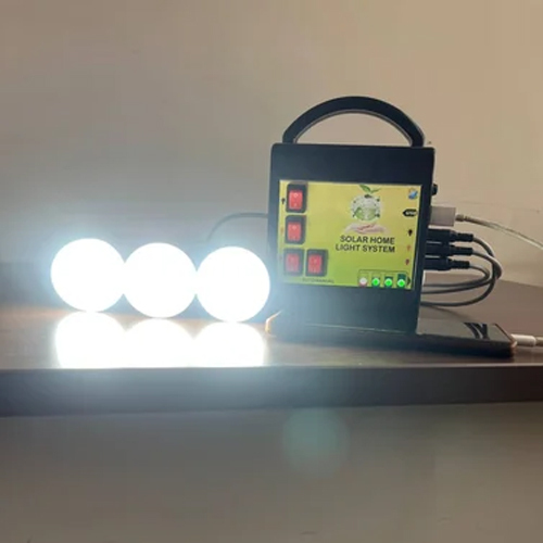 30W Mini Solar System For Home Lighting - Color: Black