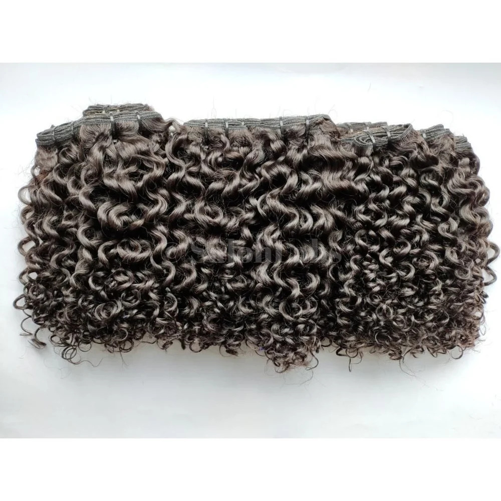 Wholesale Virgin Curly Human Hair Extension Weft Bundles Size:10-28Inch