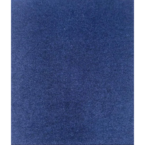 Poly cotton Loop knit Without Raising Fabric Navy