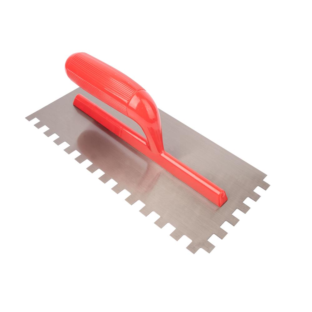 Facile 10 Mm Professional Notch Trowel - Color: Red Color Silver
