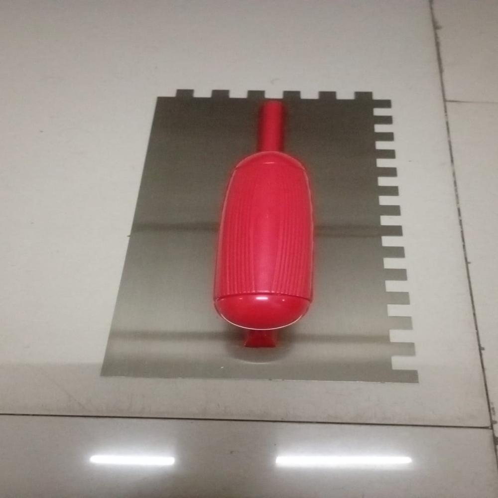 Facile 10 Mm Professional Notch Trowel - Color: Red Color Silver