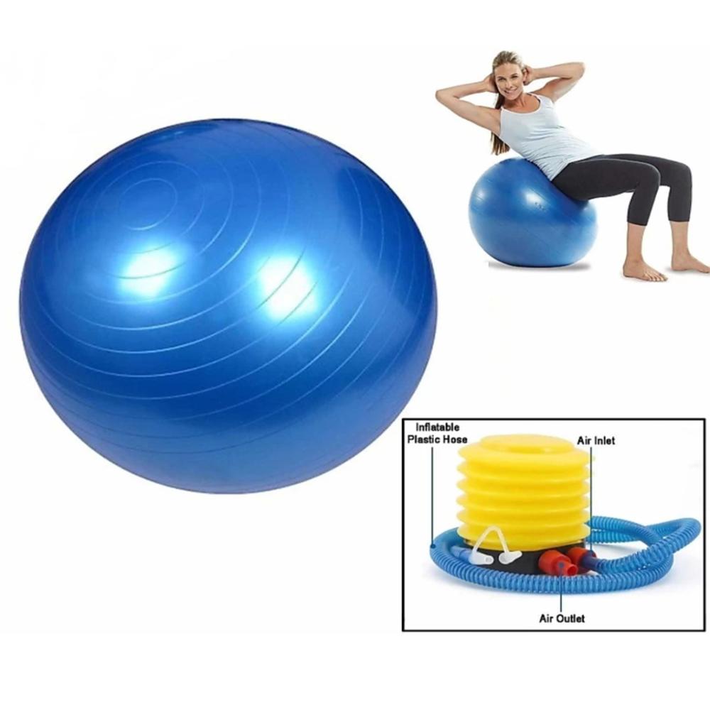 Physio Therapy Exercise Original Zym Ball (75 CM) with Pump for Zym, Yoga, Core Strength & Fitness 