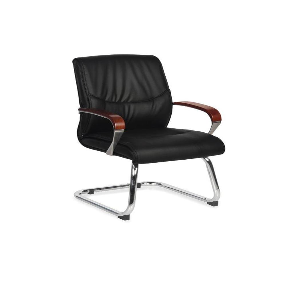 Nilkamal Boss Visitor Chair - Iron Material, 570 Mm Height, 570 Mm Width, 660 Mm Depth, Black Color - Eco-friendly, Antique Design, Smooth Finish