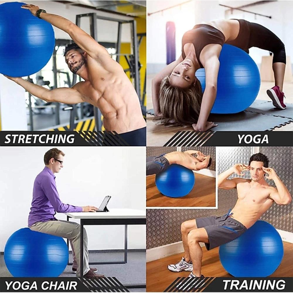 Physio Therapy Exercise Original Zym Ball (95 CM) with Pump for Zym, Yoga, Core Strength & Fitness