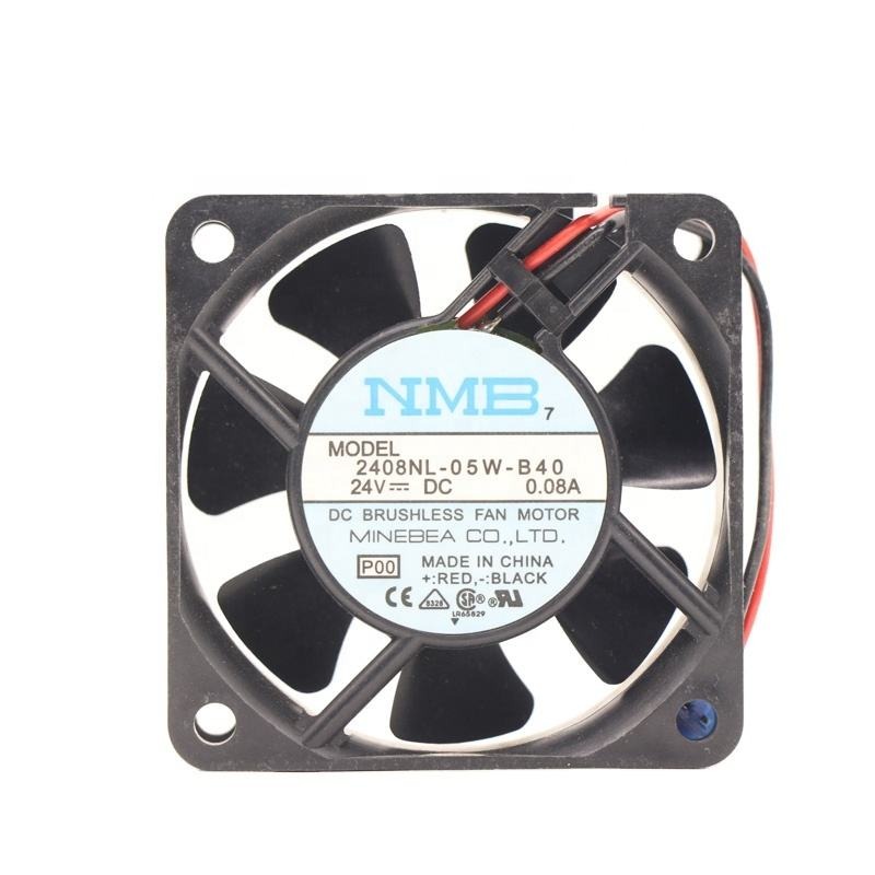 NMB 2408NL-05W-B40 6020 60X60X20mm 24V DC 0.08A 4000RPM 6cm Silent Wire Leads Ball Bearing Inverter Axial Cooling Fan