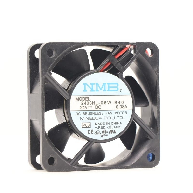 NMB 2408NL-05W-B40 6020 60X60X20mm 24V DC 0.08A 4000RPM 6cm Silent Wire Leads Ball Bearing Inverter Axial Cooling Fan