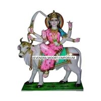 Marble Meldi Mata Ji Statue - Natural Marble Material, 24 Inches Tall, Elegant Ivory Finish | Intricate Detailing, Timeless Artistic Design