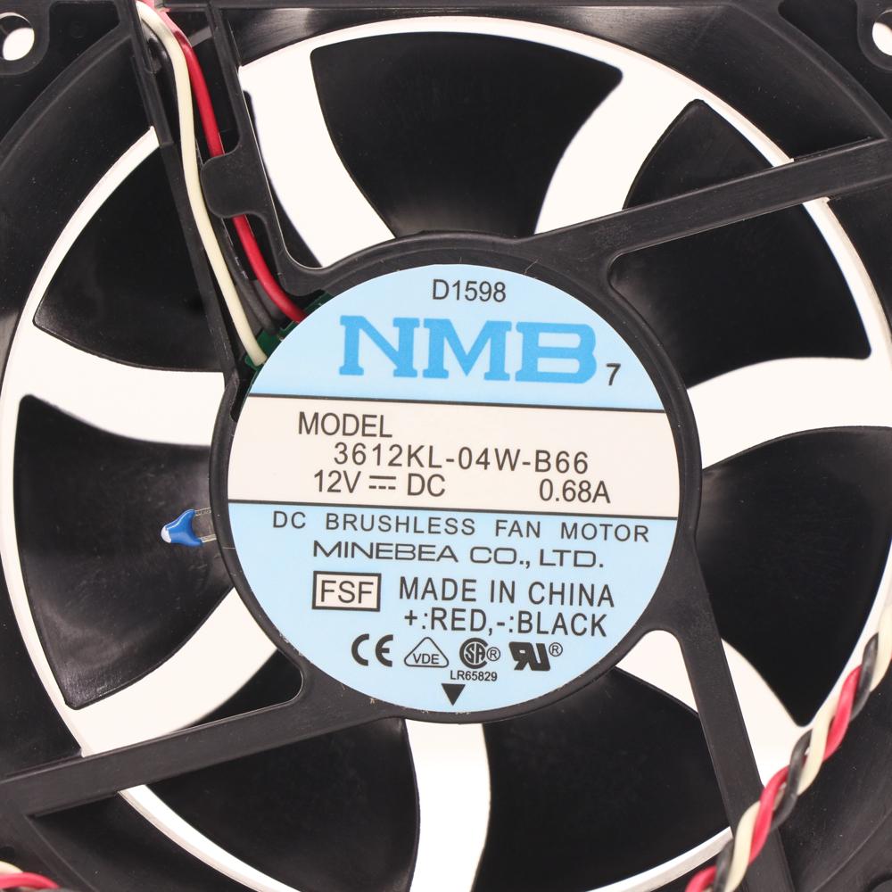 Nmb 3612kl-04w-b66 9232 92x92x32mm 12v Dc 0.68a 1.25w 25cfm 1400rpm Brushless Pwm Inverter Chassis Axial Cooling Fan - Color: Black