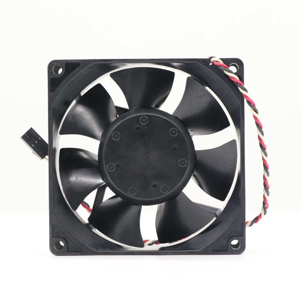 Nmb 3612kl-04w-b66 9232 92x92x32mm 12v Dc 0.68a 1.25w 25cfm 1400rpm Brushless Pwm Inverter Chassis Axial Cooling Fan - Color: Black