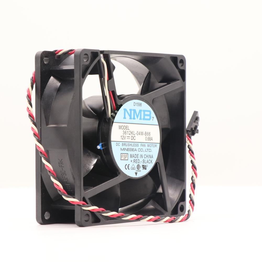 Nmb 3612kl-04w-b66 9232 92x92x32mm 12v Dc 0.68a 1.25w 25cfm 1400rpm Brushless Pwm Inverter Chassis Axial Cooling Fan - Color: Black
