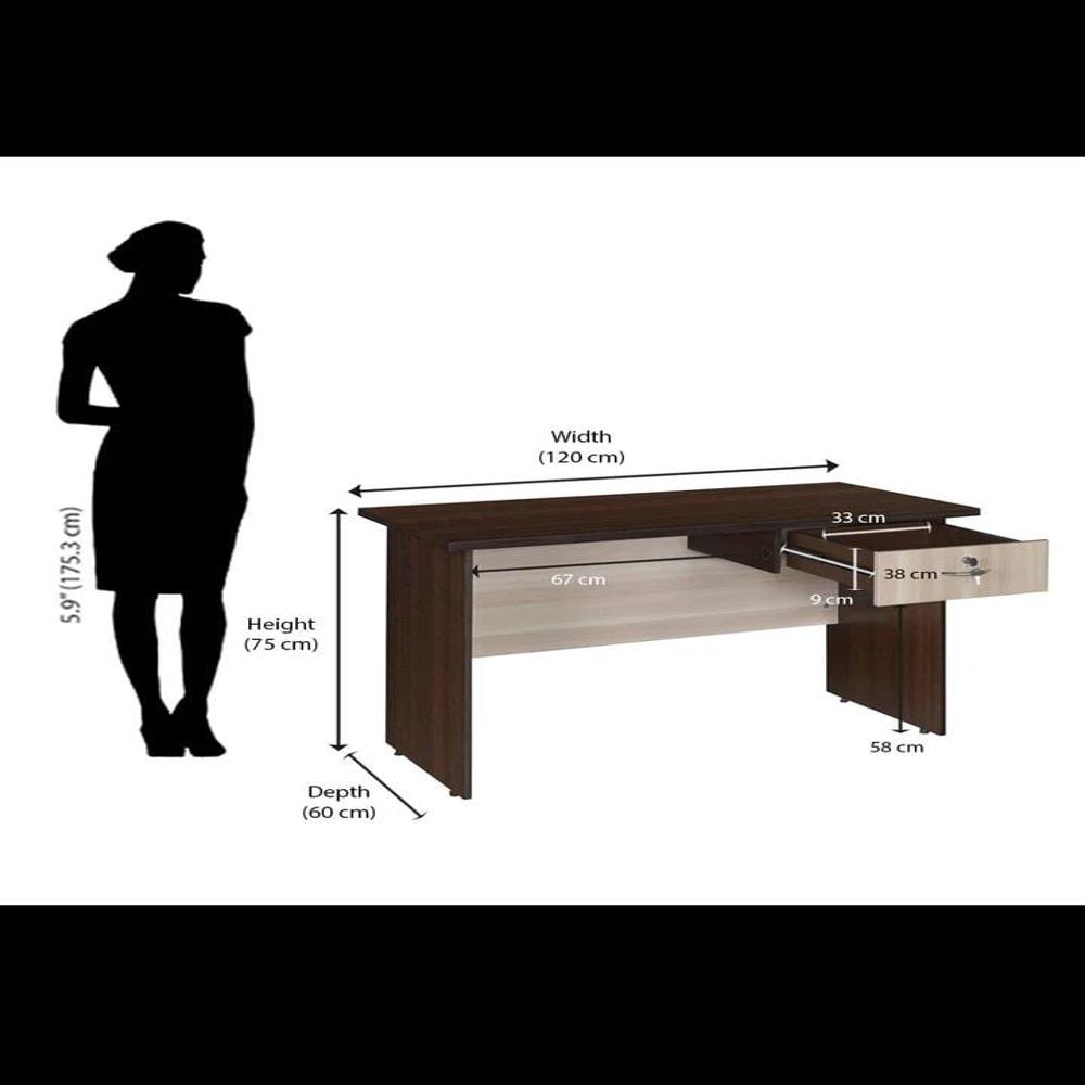 NILKAMAL ENZO 4FEET OFFICE TABLE 