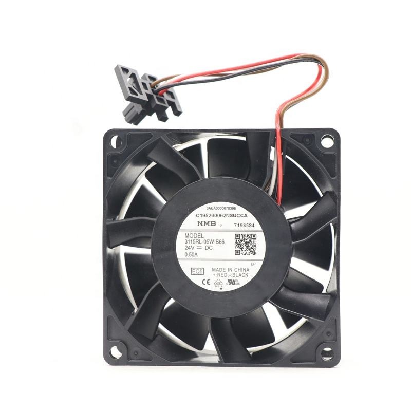 NMB MAT 3115RL-05W-B66 24V DC 0.50A 8cm Control Speed ACS880 Inverter Axial Fan 3115RL-05W-B60