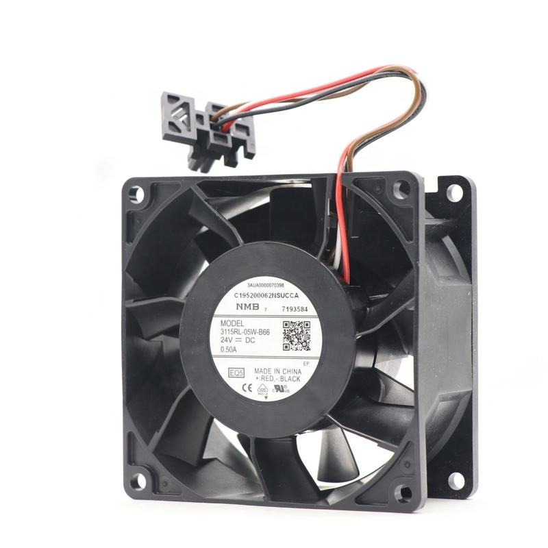 NMB MAT 3115RL-05W-B66 24V DC 0.50A 8cm Control Speed ACS880 Inverter Axial Fan 3115RL-05W-B60