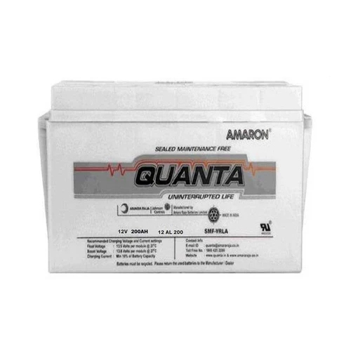 200Ah 12V Amaron Quanta Smf Battery - Color: White