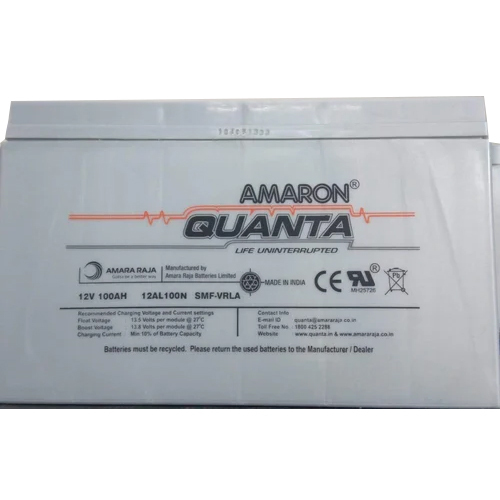 100Ah Amaron Quanta Smf Battery - Color: White