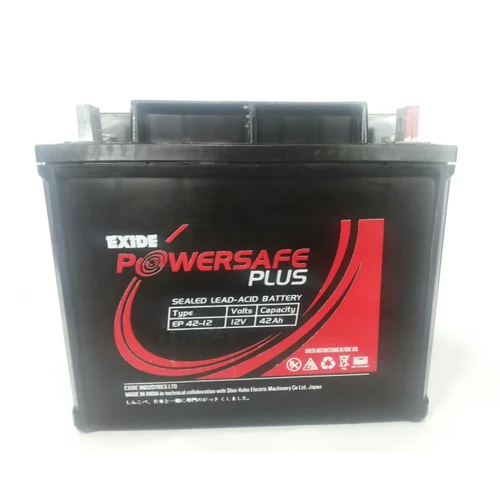 42Ah Exide Smf Battery - Color: Black