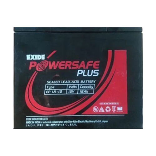 12V 18Ah Exide Smf Battery - Color: Black