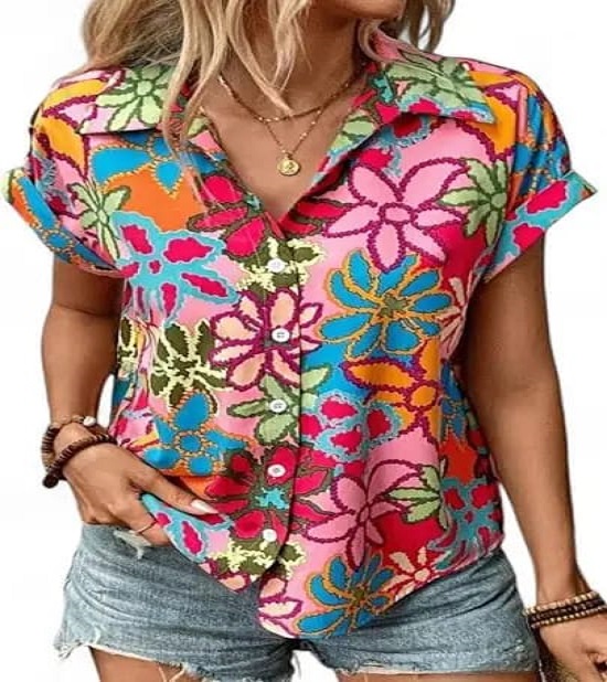 Women Cotton Beach Shirt - Occasion: Beachwear