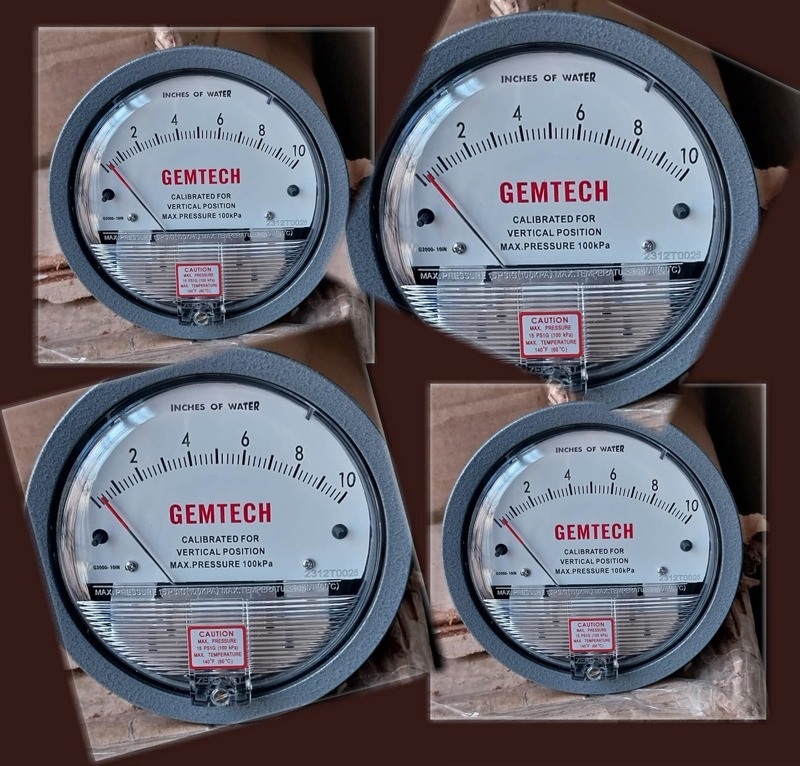 GEMTECH G2005 Differential Pressure Gauge 0-5 Inch