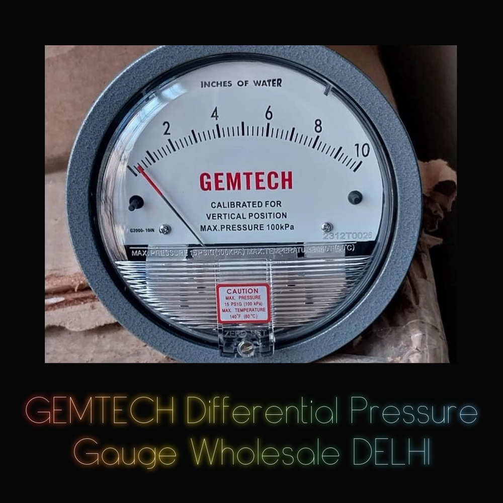 Gemtech G2005 Differential Pressure Gauge 0-5 Inch