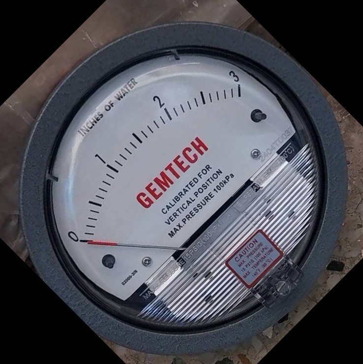 Gemtech G2003 Differential Pressure Gauge 0-3 Inch - Accuracy: A 2% Of Full Span At 70 (21 (A 3% On -0