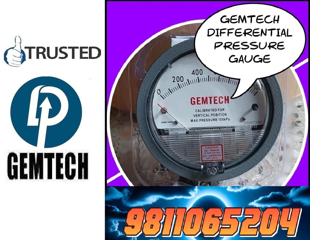 Wholesaler India GEMTECH DIFFERENTIAL PRESSURE GAUGE by Malpur Solan Himachal Pradesh